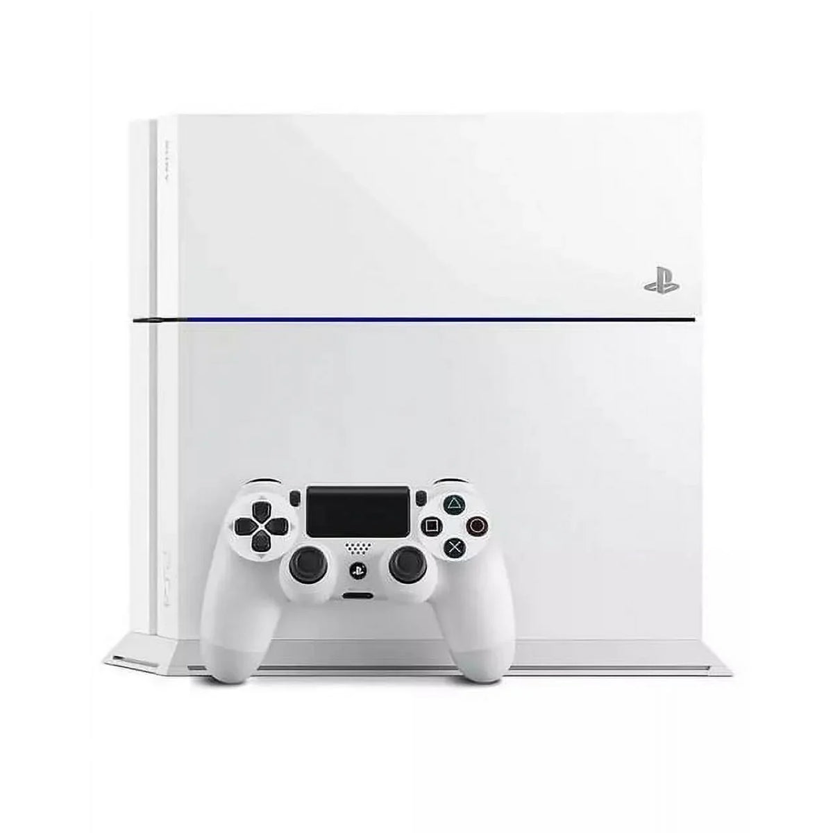 Pre-Owned Sony PlayStation 4 500GB Gaming Console White Headset 2 Controller with BOLT AXTION Cleaning Kit Bundle (Refurbished: Like New)