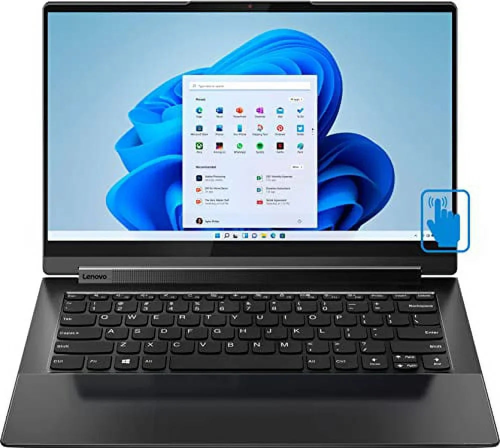 Lenovo 2022 Yoga 9i -14.0" FHD Touchscreen IPS 2-in-1 Laptop (Intel i7-1185G7 4-Core, 8GB RAM, 256GB SSD, Intel Iris Xe, Backlit KYB, Fingerprint, WiFi 6, BT 5.1, HD Webcam, Win 10 Home) w/Hub