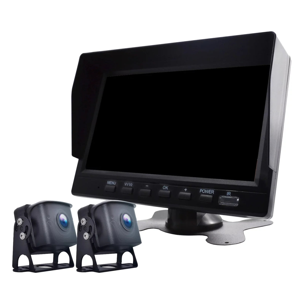 7" Monitor DVR Driving Video Recorder with BSD for RV Truck Bus+2 Backup Camera