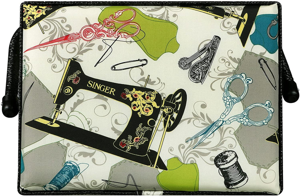 SINGER QuiltPro Sewing Basket Kit, Vintage Print, 127 Pieces
