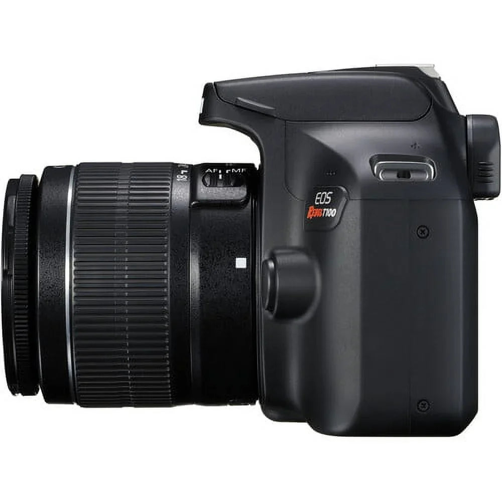 Canon EOS Rebel T100/4000D DSLR Camera w/Canon EF-S 18-55mm F/3.5-5.6 Zoom Lens+420-800mm HD Telephoto Zoom lens+case+128Memory Cards (24PC)