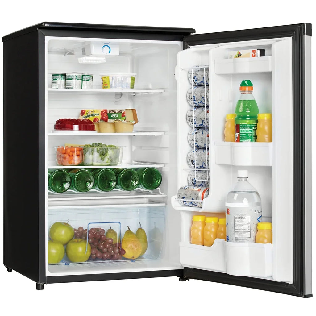 Danby DAR044A4BSLDD 4.4 Cf All Refrigerator Auto Defrost Glass Cantilever Shelves Estar