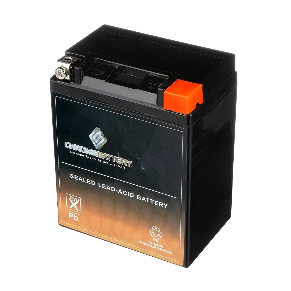 Chrome Battery Ytx14Ahl-Bs Atv Battery For Arctic Cat All Models 300Cc All Years