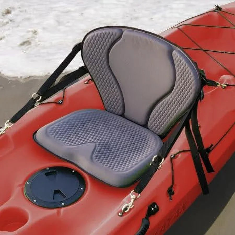 GTS Pro Molded Foam Kayak Seat W/Zipper Pack, Sit On Top Kayak Seat, Back Support Kayak Seat, Kayak Cushion