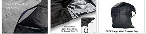 Custom Contour Fit Weatherproof Jet Ski Cover for Kawasaki Ultra 250 LX 2007-2008 - Gray/Black Color - All Weather - Trailerable - Protect from Rain & Sun! Includes Trailer Straps & Storage Bag
