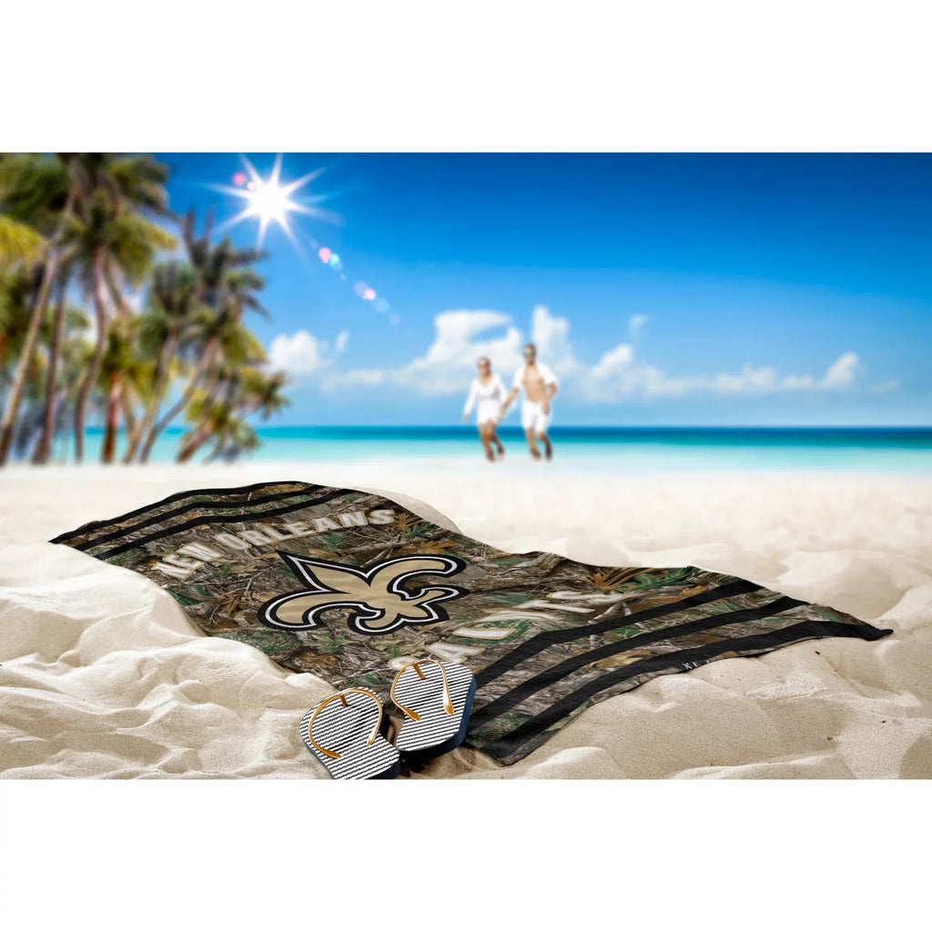 The Northwest Group  New Orleans Saints 30"x 60" Three Stripes Beach Towel