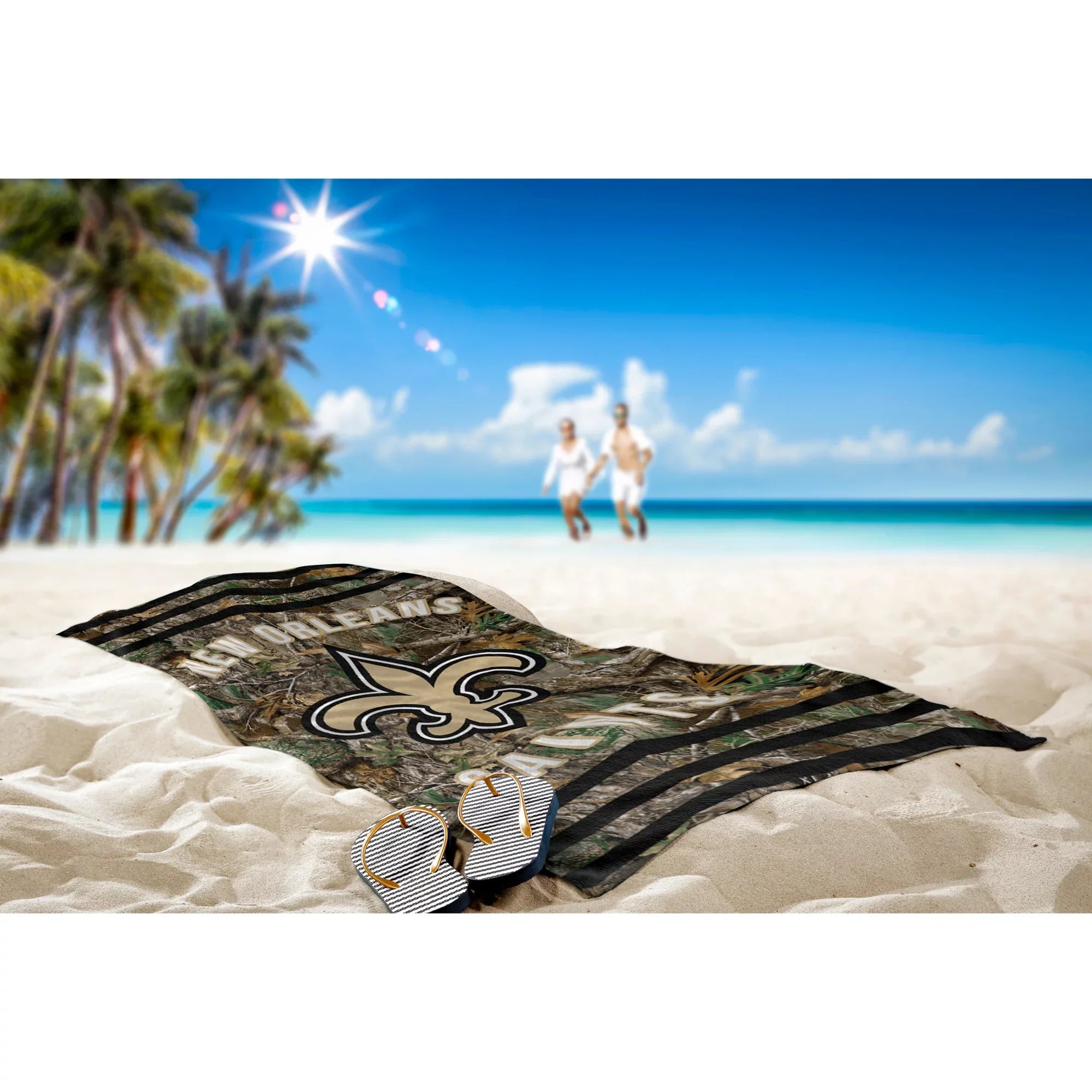 The Northwest Group  New Orleans Saints 30"x 60" Three Stripes Beach Towel