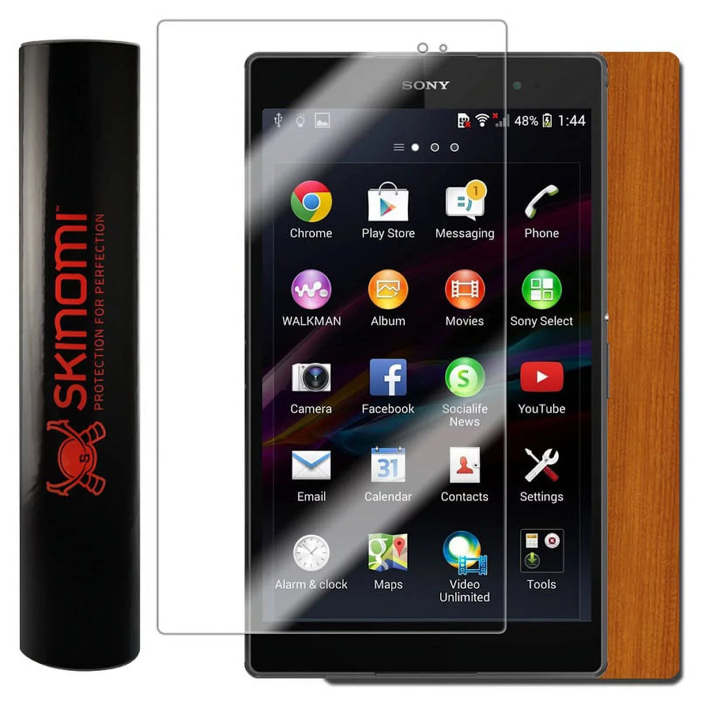 Skinomi Light Wood Skin & Screen Protector for Sony Xperia Z3 Tablet Compact