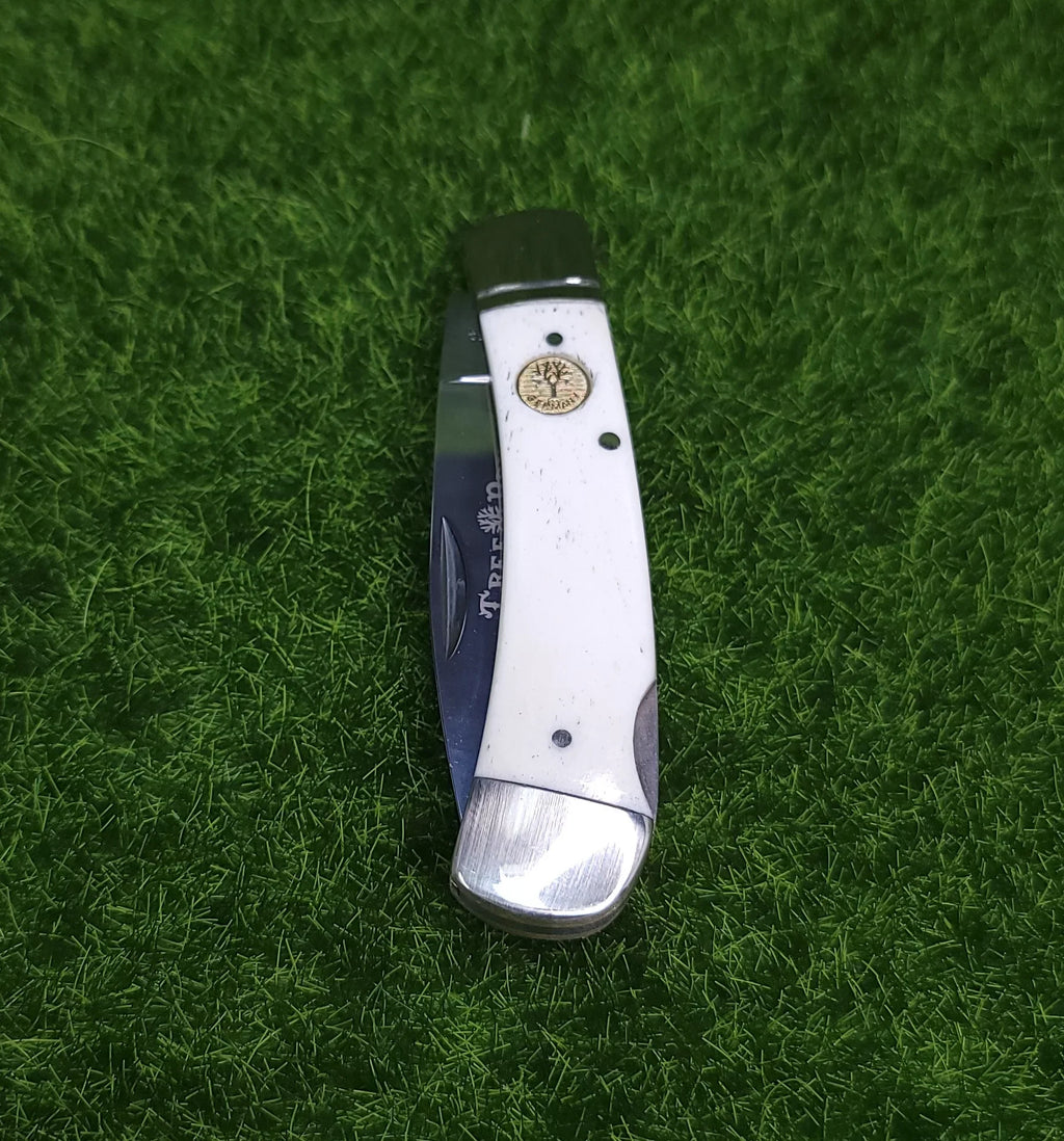 BOKER TRADITIONAL SERIES FOLDER 2.88" CARBON STEEL DROP POINT WHITE BONE