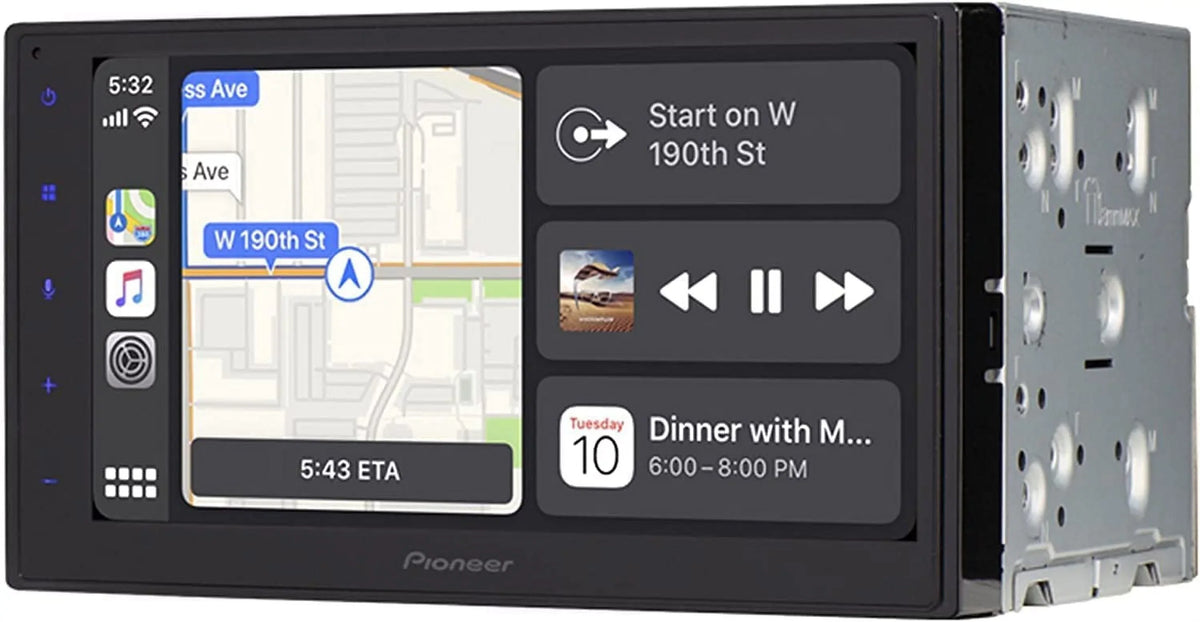 Pioneer DMH-1770NEX 2-DIN Car Stereo w/ Backup Camera, 1080p Dash Cam + SiriusXM Tuner Bundle. Apple CarPlay and Android Auto, Bluetooth, SiriusXM Ready, 13 Band EQ, 6.8" Capacitive Touchscreen, No CD