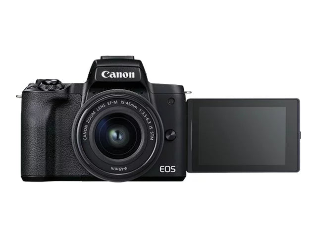 Canon EOS M50 Mark II 24.1 Megapixel Mirrorless Camera with Lens, 0.59", 1.77", Black