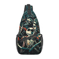 Jack Skellington Chest Bags Crossbody Sling Backpack Unisex Travel Hiking Daypack Shoulder Bag Gifts For Women Men