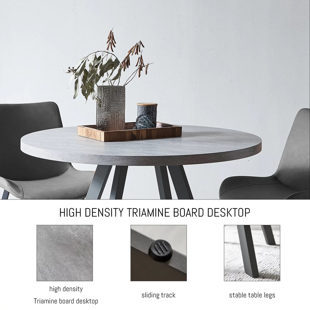Round Dining Table Set, Mid Century Modern Round Dining Table 35 INCH, Leisure Coffee Table, Saving Space
