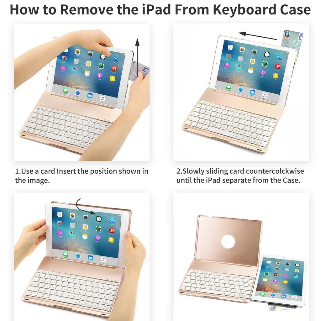 Applicable to the 9th Gen of iPad (2021),(2019) 8th Gen,(2018) 7th Gen , iPad Pro10.5, "Air3 Smart Shell with Bluetooth Backlight Keyboard Protective Sleeve