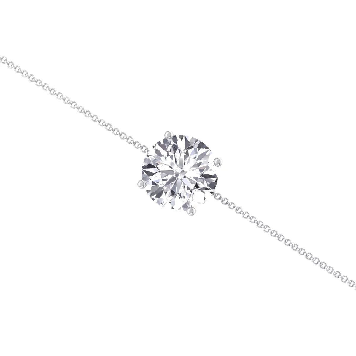 Cinder - Classic Round Diamond Solitaire Bracelet