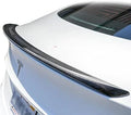 Cobra-Tek Real Carbon Fiber Rear Spoiler Wing Compatible with 2017 - 2021 Tesla Model 3 - Gloss Black - Grade A Quality - ABS Plastic - 3M Tape - Factory Style