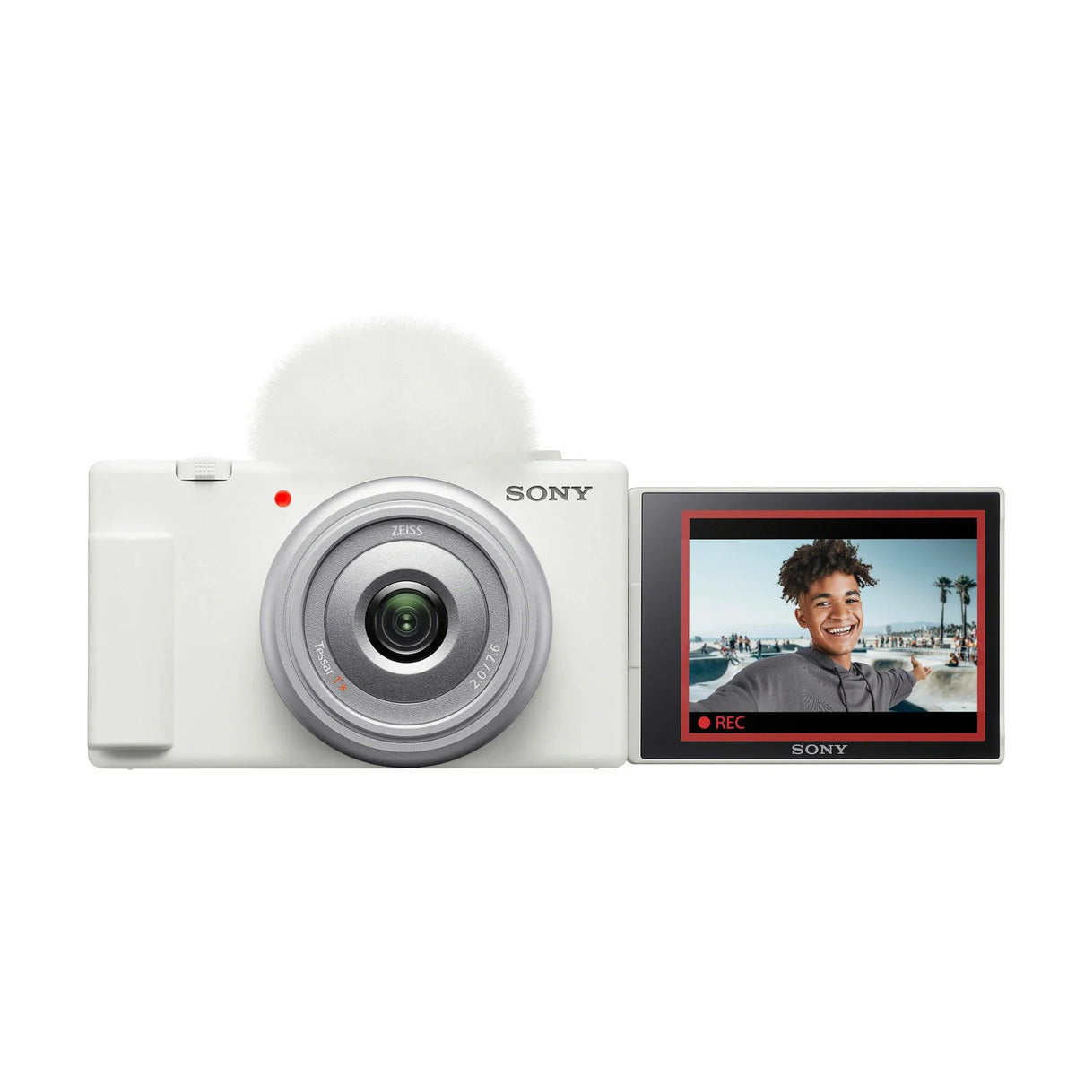 Sony Zv-1F Vlog Camera (White) With Vlogger Shotgun Microphone and Accessories