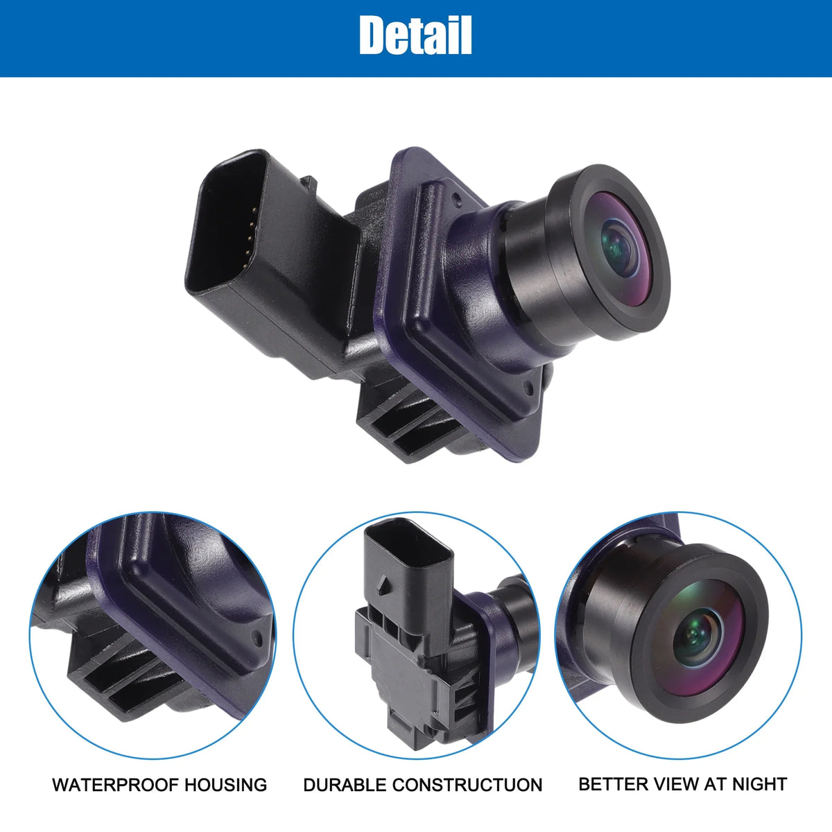 Unique Bargains Car Rear View Back Up Camera Wide Angle Park Assist Reverse Camera for Ford Edge 15-18 No.F2GZ19G490A