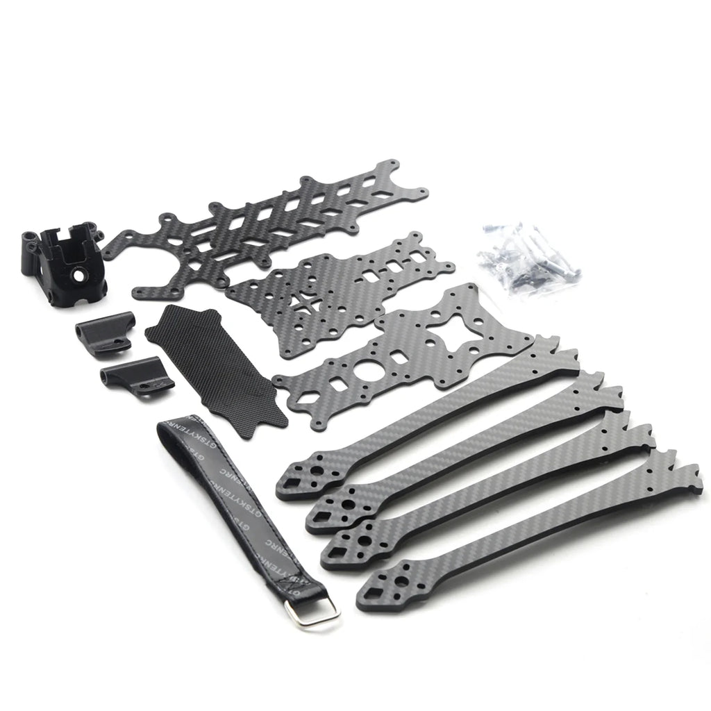 Aibecy Frame,Carbon Fiber Frame Kit 375mm Wheelbase 8 Inch Kit Wheelbase 375mm Compatible Huiop Inch Freestyle Drones Ideal Wheelbase 375mm Arm 5.0mm Suitable 375mm Arm 5.0mm