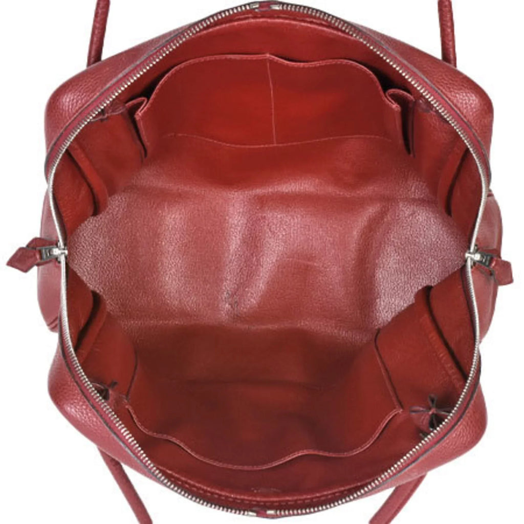Pre-Owned Hermes HERMES Tintin GM shoulder bag Togo Rouge Ash □D stamp (Good)