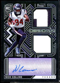 Nico Collins 2021 Panini Obsidian Rookie Jersey Ink Electric Etch Purple #30