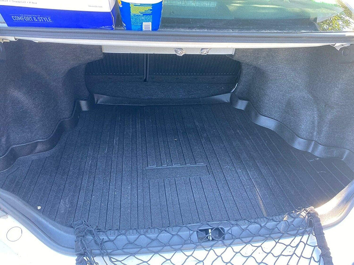 EACCESSORIES EA Cargo Liner – Trunk Mat for Toyota Camry 2012-2017 – Weather-Resistant Trunk Mats for Cars with Raised Lip – Non-Slip Car Trunk Mat Rubber – Easy to Install – Laser Pre-Cut Design