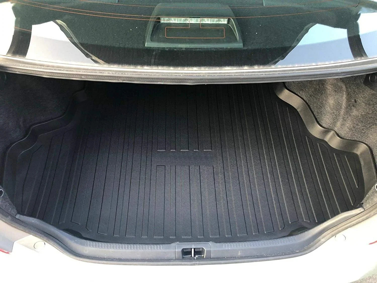 EACCESSORIES EA Cargo Liner – Trunk Mat for Toyota Camry 2012-2017 – Weather-Resistant Trunk Mats for Cars with Raised Lip – Non-Slip Car Trunk Mat Rubber – Easy to Install – Laser Pre-Cut Design
