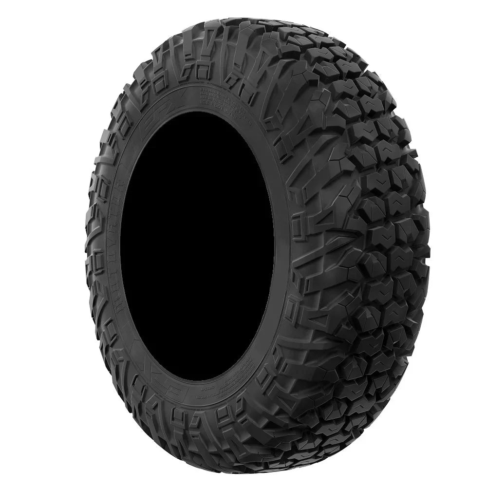 MetalFX Delta Contrast Cut 15" Wheels Bk 34" MotoVator Tires Can-Am Maverick X3 / Honda Pioneer 1000 / Talon