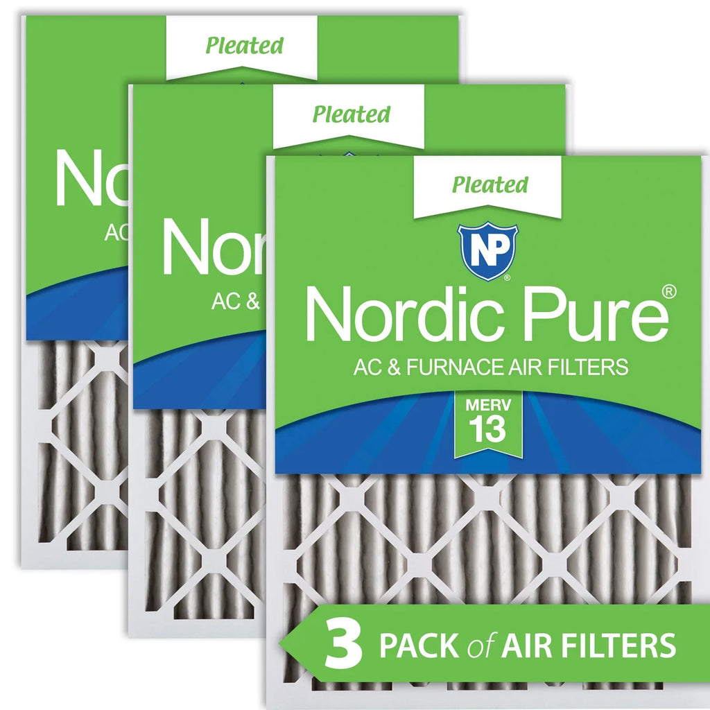 Nordic Pure 24x24x2 Pleated MERV 13 Air Filters 3 Pack