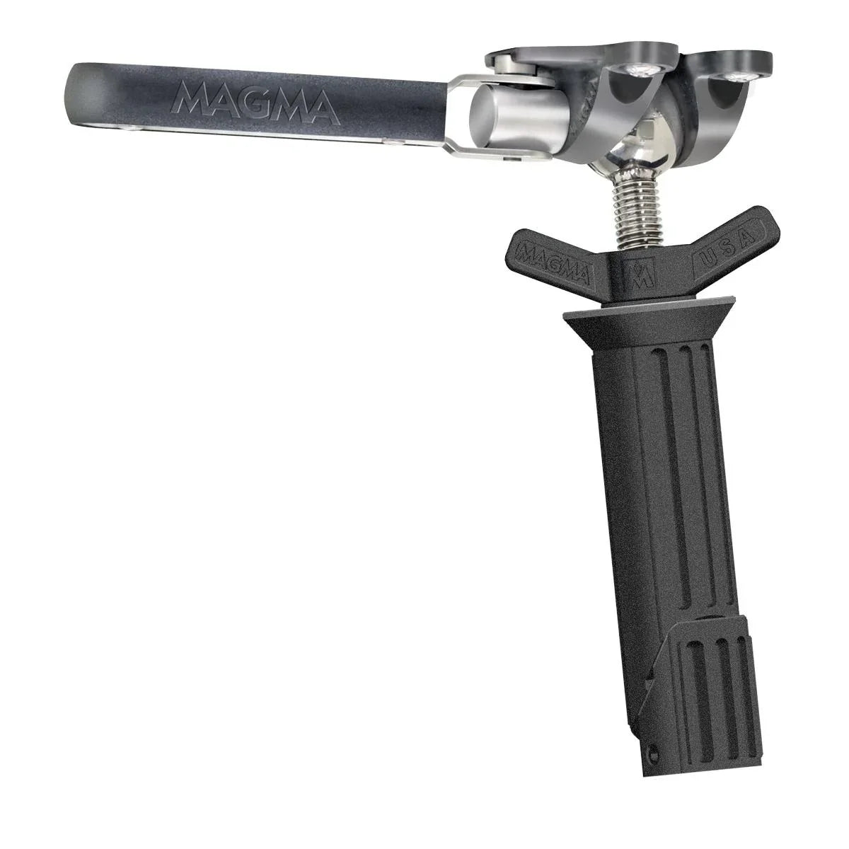 Magma Powr Grip LeveLock Double Locking Fish Rod Holder Mount for Rectangular Grills - T10-375