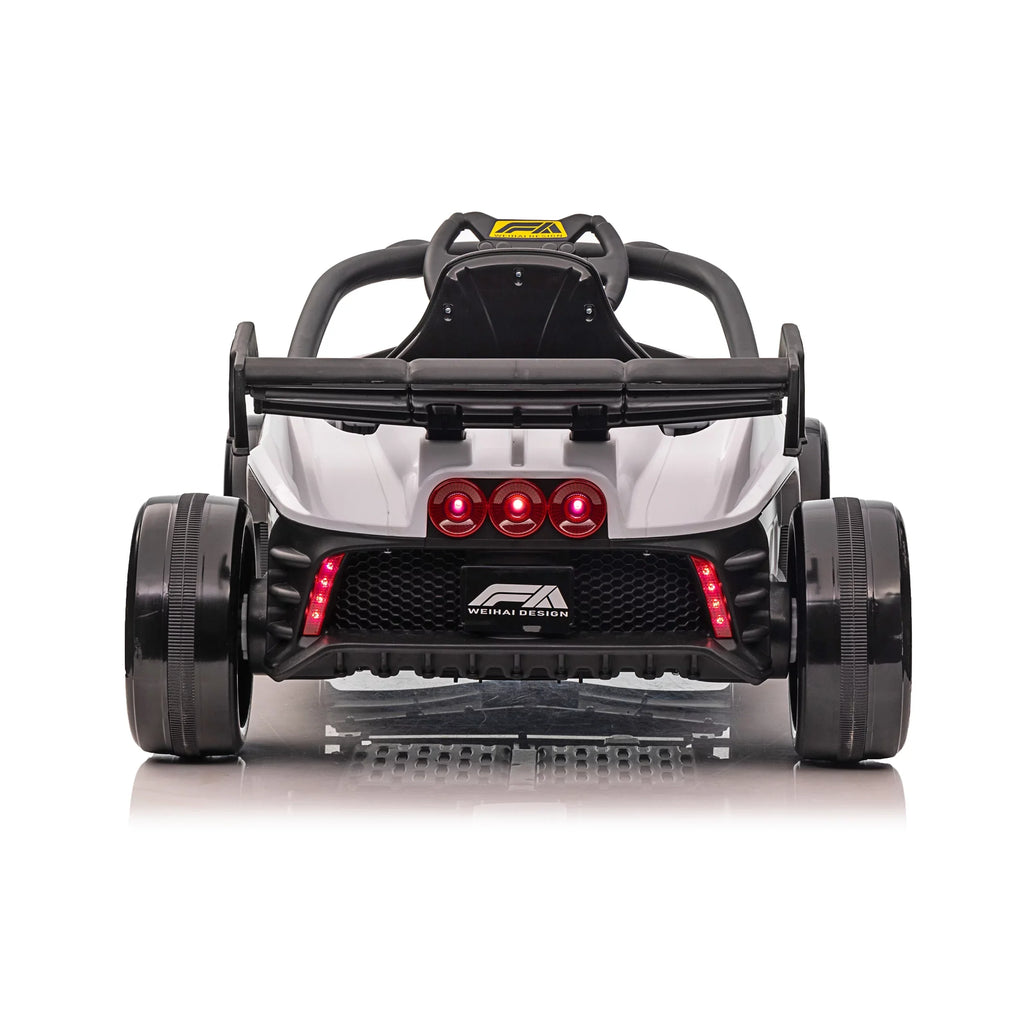 Blazin' Wheels 12V Battery Operated White F1 Ride on W/Remote 3 Years and up