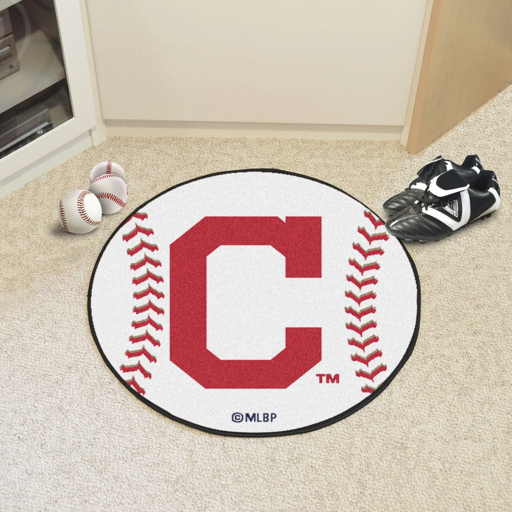 MLB - Cleveland Indians "Block-C" Baseball Mat 27" diameter