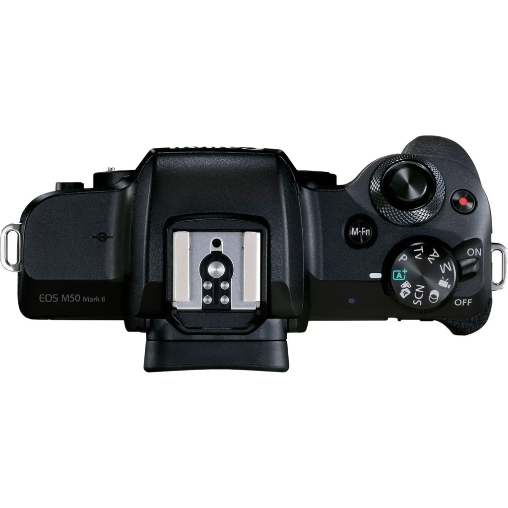 Canon EOS M50 Mark II 24.1 Megapixel Mirrorless Camera with Lens, 0.59", 1.77", Black