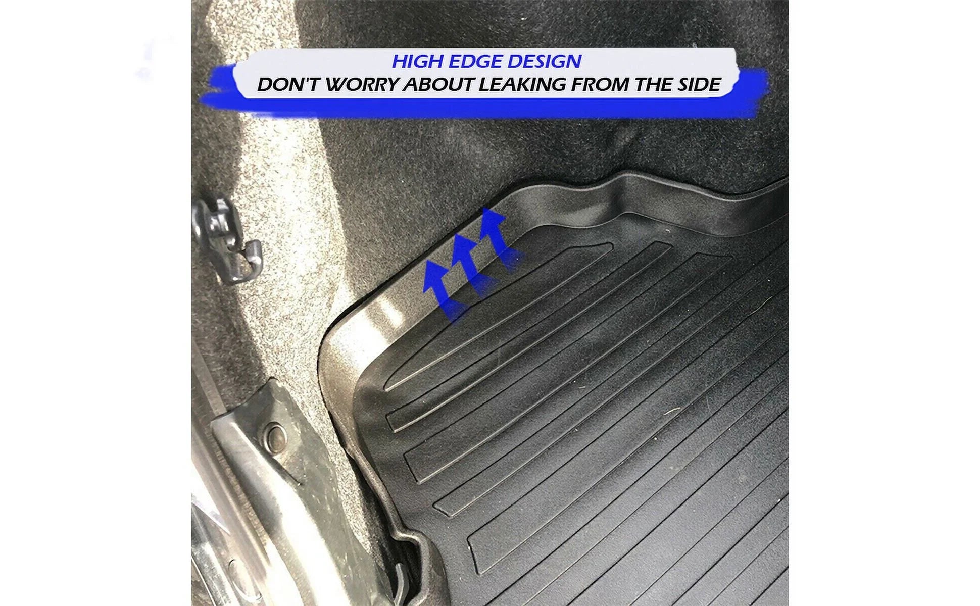 EACCESSORIES EA Cargo Liner – Trunk Mat for Toyota Camry 2012-2017 – Weather-Resistant Trunk Mats for Cars with Raised Lip – Non-Slip Car Trunk Mat Rubber – Easy to Install – Laser Pre-Cut Design