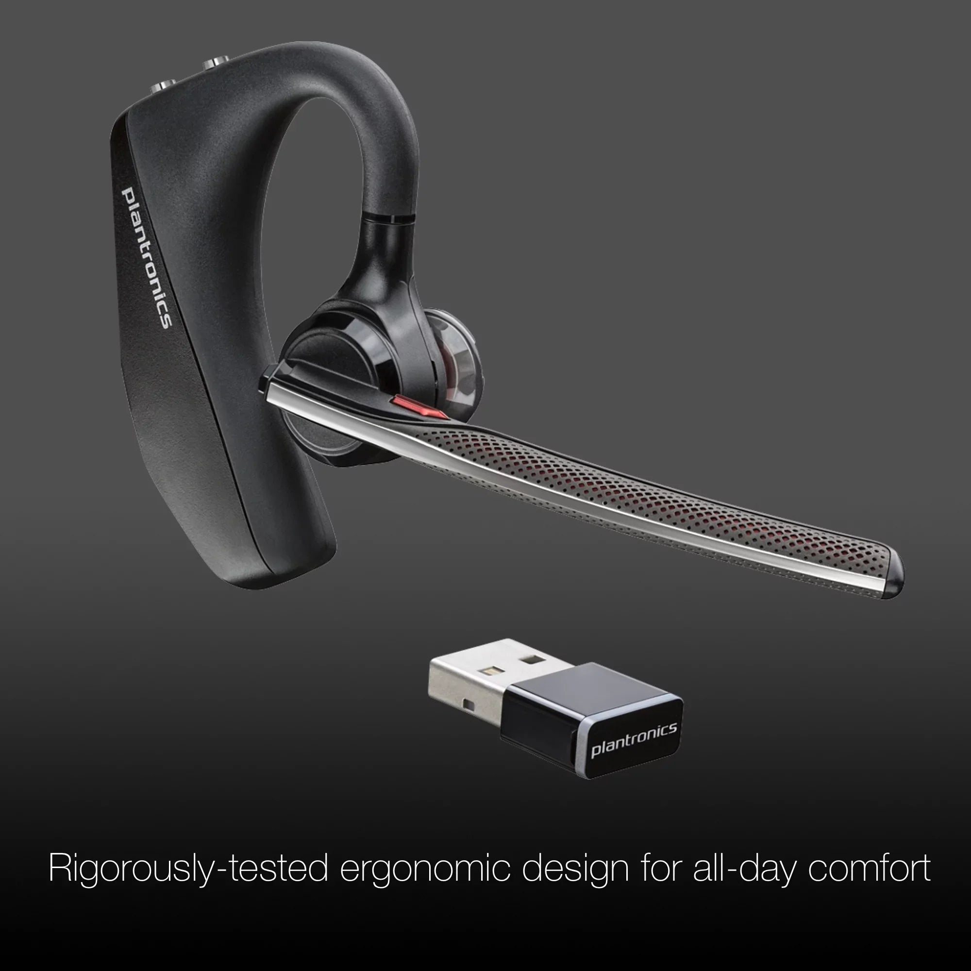 Plantronics Voyager 5200-UC Bluetooth Headset - 206110-01 - Compatible with Smartphones, PC, MaC, Softphones, Tablets