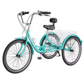 NAIZEA 20" Adult Tricycle, 7 Speed Cruise Trike with Large Basket for Men, Women, Seniors, 3 Wheel Bikes for Exercise Shopping Picnic Outdoor Activities