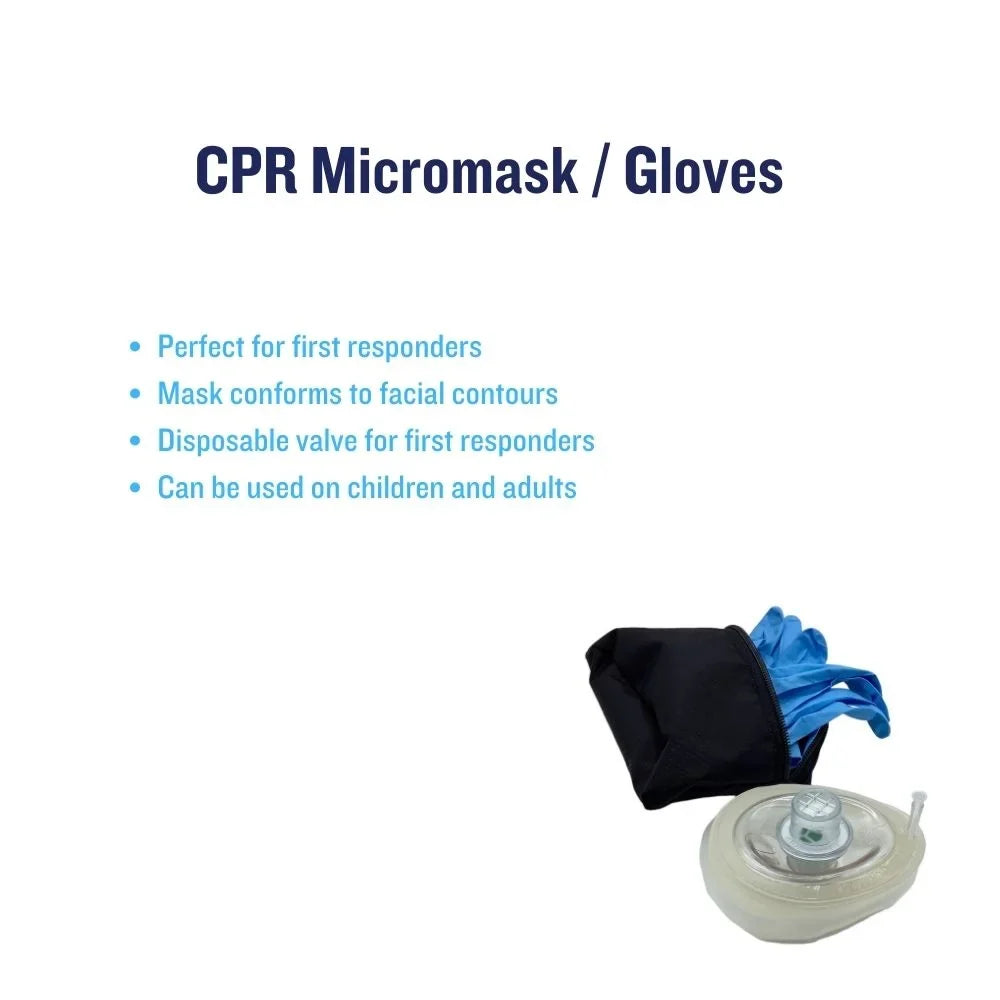 CPR Micromask, Emergency Response Products, Clear and Re-Usable with Adjustable Mask - 1 Each