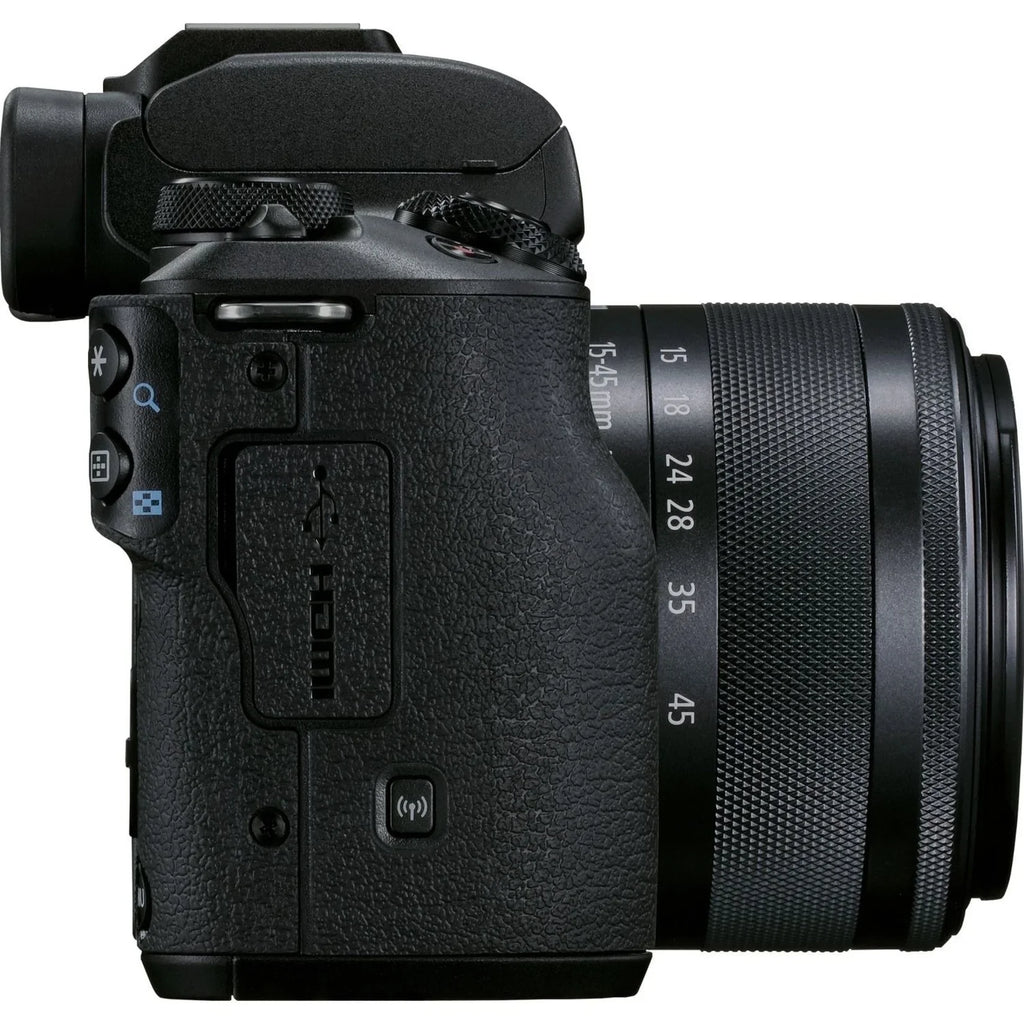 Canon EOS M50 Mark II 24.1 Megapixel Mirrorless Camera with Lens, 0.59", 1.77", Black