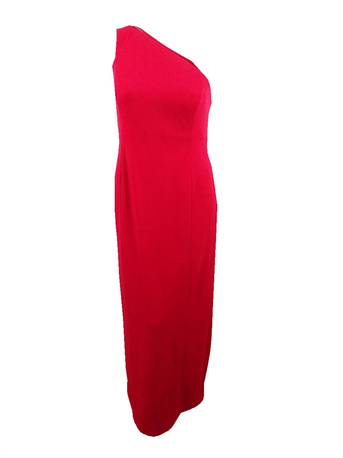 Calvin Klein Women's Slit One-Shoulder Gown (14, Red)