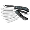 Outdoor Edge RLY50C Razor-Lite EDC 3.5" 420J2 Stainless Steel Drop Point Tanto Polymer Black, Gray Inserts