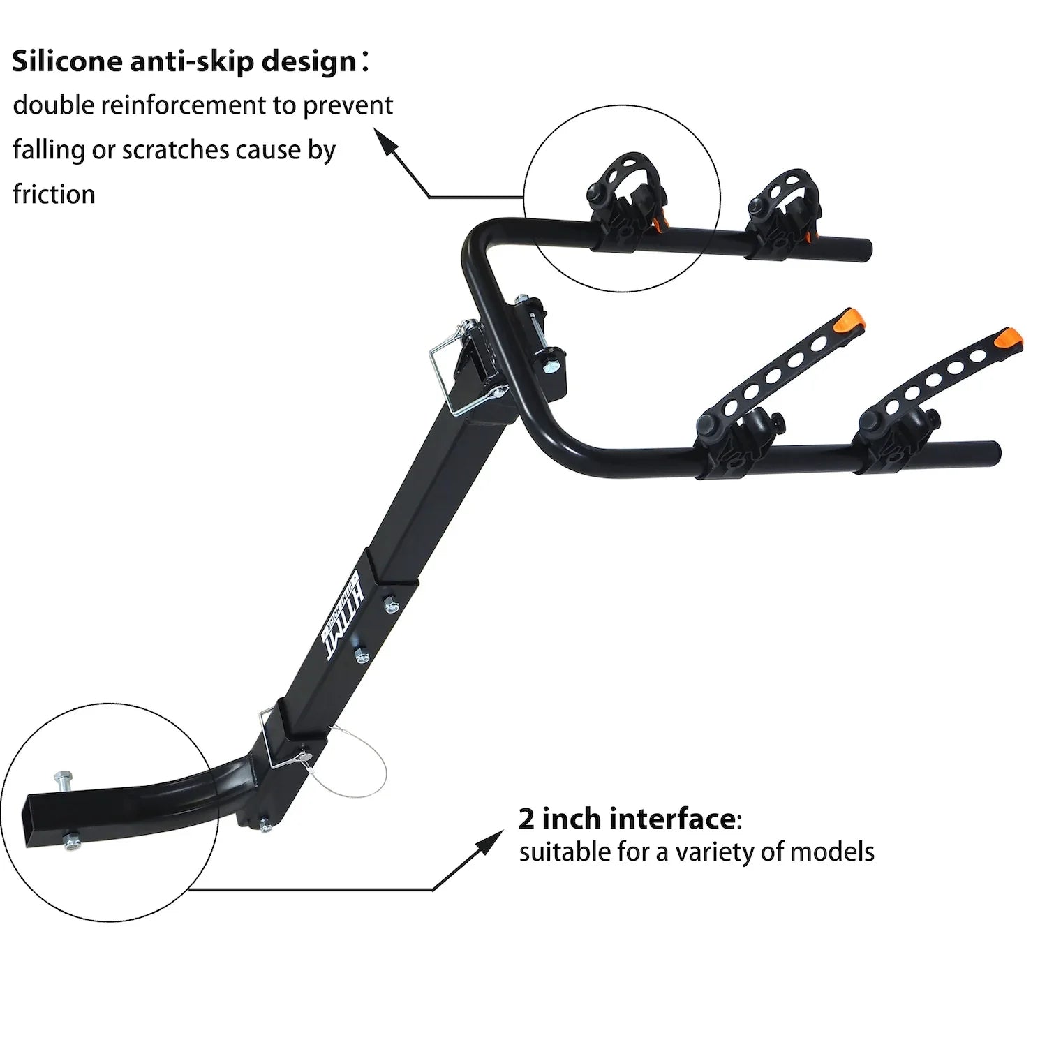 2 Bike Rack Bicycle Carrier Hitch Mount w/ 2" Receiver For Car Truck SUV Transport