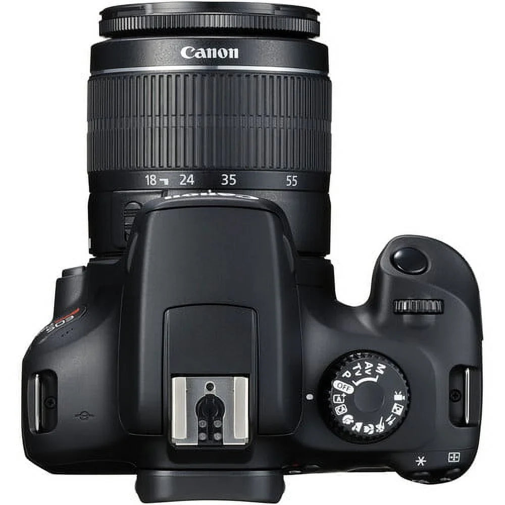 Canon EOS Rebel T100/4000D DSLR Camera w/Canon EF-S 18-55mm F/3.5-5.6 Zoom Lens+420-800mm HD Telephoto Zoom lens+case+128Memory Cards (24PC)