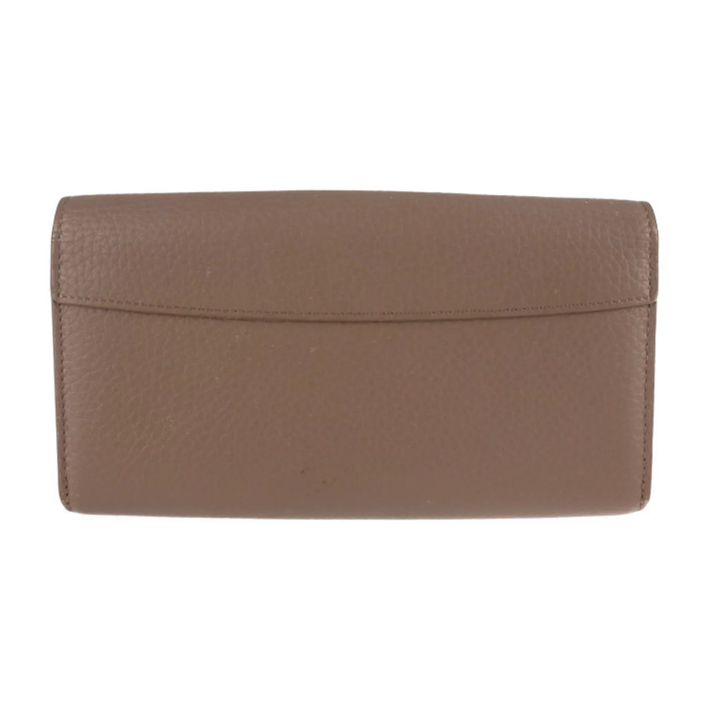 Pre-Owned LOUIS VUITTON Louis Vuitton Portefeuille Capucines Parnacea Long Wallet M62075 Taurillon Leather Taupe LV Logo Beige Gold Metal Fitting Genuine (Good)