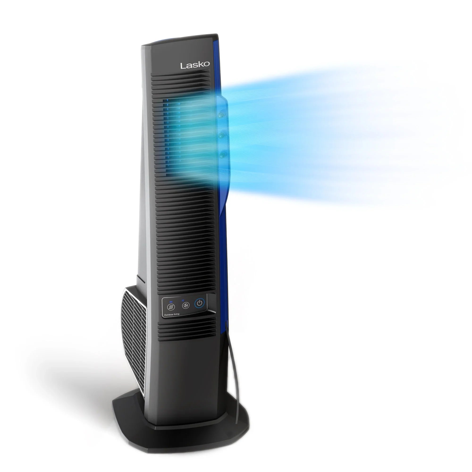 Lasko 42” Misto Outdoor Misting Tower Fan with 10 Foot Power Cord, 4 Speeds, YF300, Black