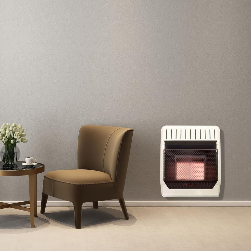 Hearth Sense Dual Fuel Vent Less Infrared Plaque Heater with Base and Blower 20,000BTU T-Stat Control Model# IR16T-BB