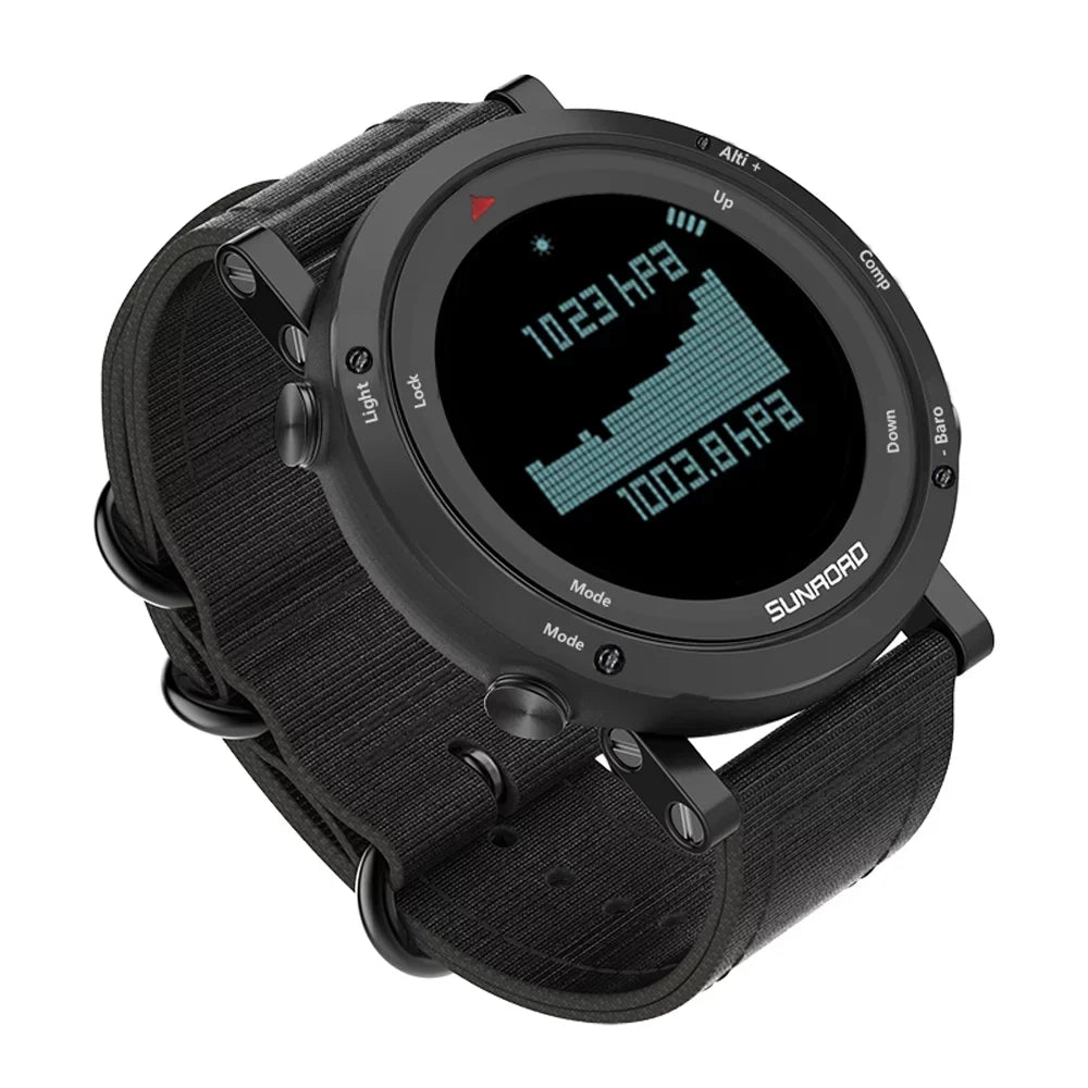 Barometer Altimeter Compass  Weather Forecast Men Watch 50meters -resistant Multifunctional Outdoor Sports Watch for Mountaineering Running Trekking Camping
