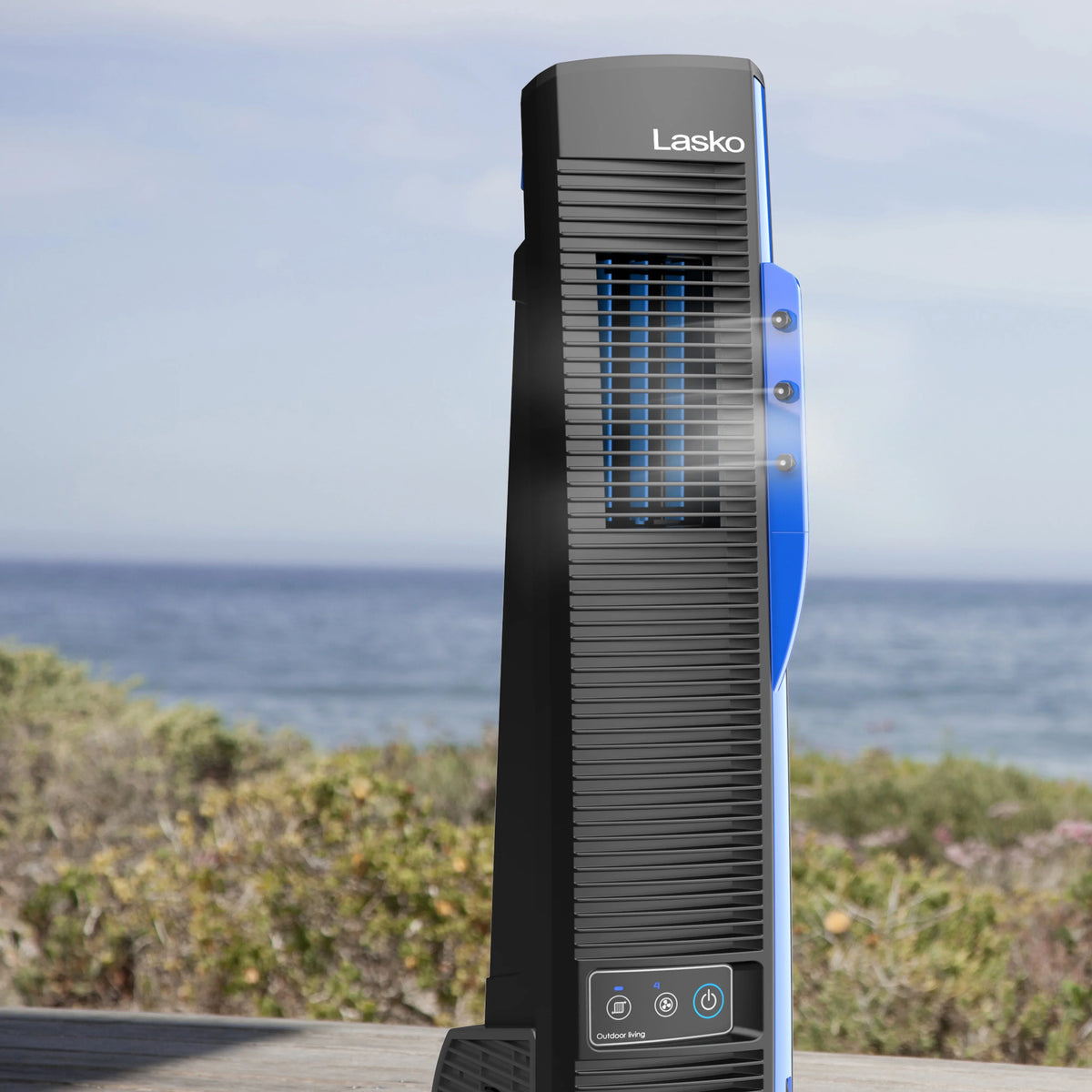 Lasko 42” Misto Outdoor Misting Tower Fan with 10 Foot Power Cord, 4 Speeds, YF300, Black