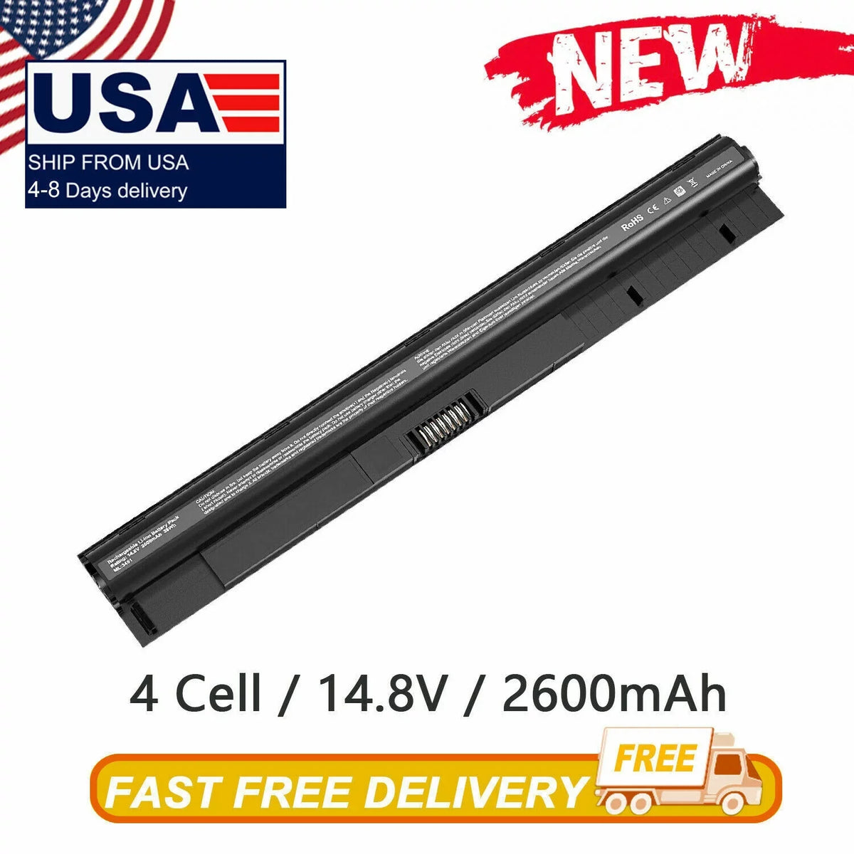 40WH M5Y1K 2 Batteries 14.8V for Dell Inspiron 14 15 17 5000 3000 Series US