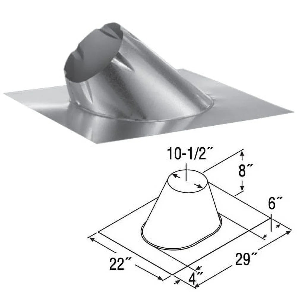 Duravent 8Dt-F6 8" Duratech Class A Chimney Pipe - Galvalume