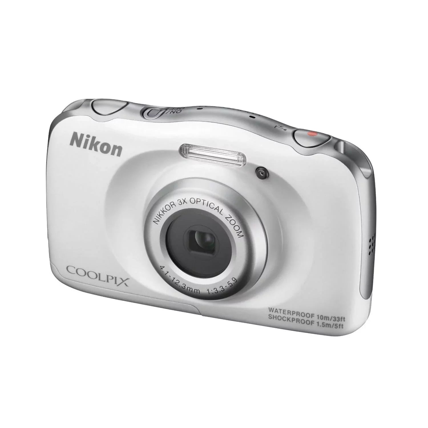 Nikon COOLPIX S33 13.2MP Waterproof Shockproof Freezeproof White Digital Camera